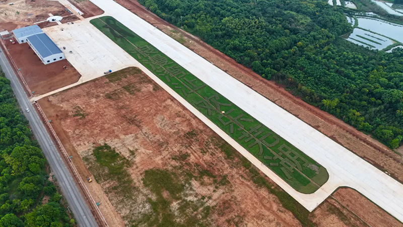 在湾沚区花桥镇，即将建成运营的楚王城航空飞行营地。湾沚区委宣传部供图